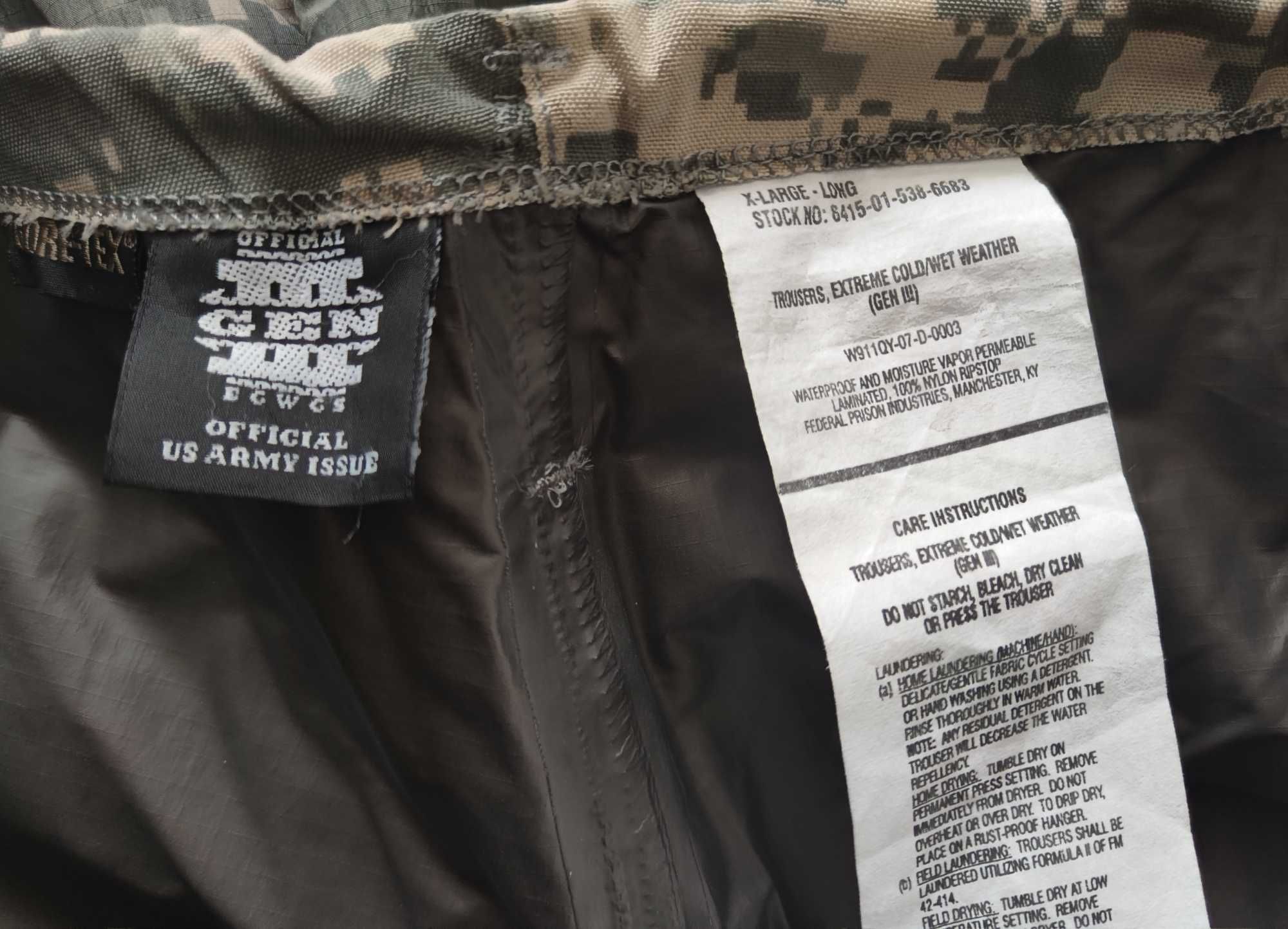 Goretex ACU UPC Kurtka + Spodnie Parka US ARMY X Large Long