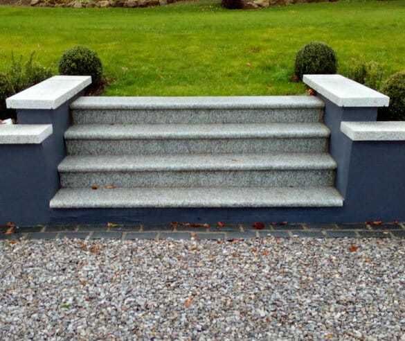 Schodek Granitowy G603 Szary granit 100x35x2 Bullnose stopnica