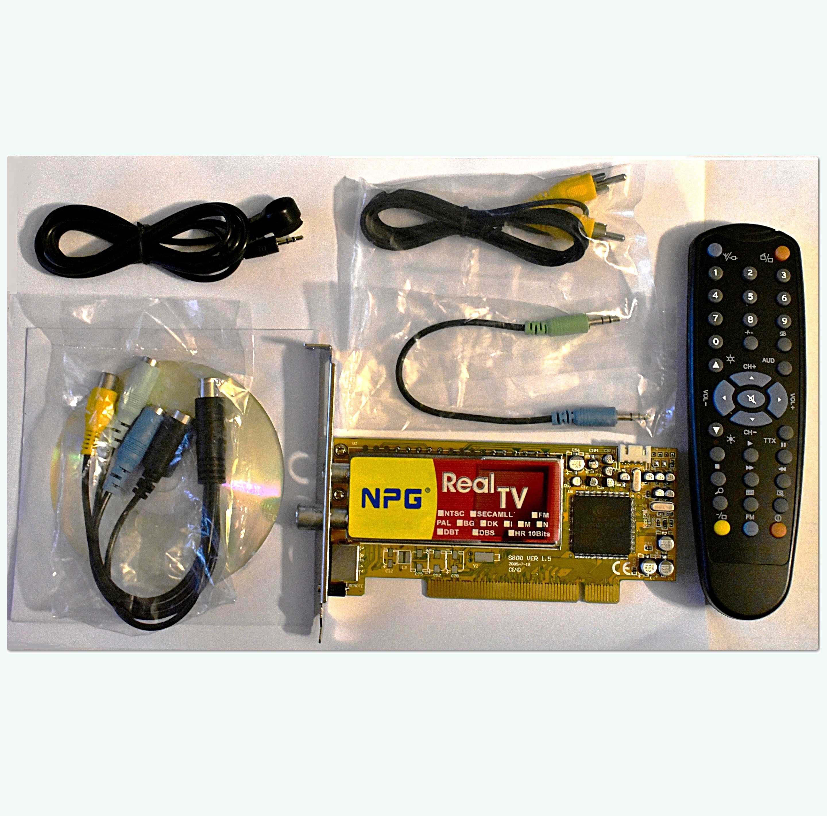 Placa de TV para Computador PC-TV analógica NPG PCI-Nova, em Caixa