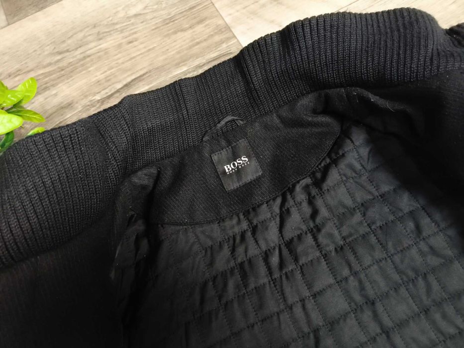 HUGO BOSS кашемірове пальто утепленне чорне ХЛ