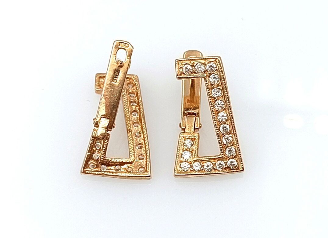 Золотые серьги 585