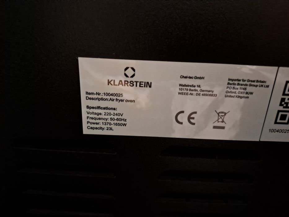 Urządzenie wielofunkcyjne frytownica i piekarnik gorące powietrze