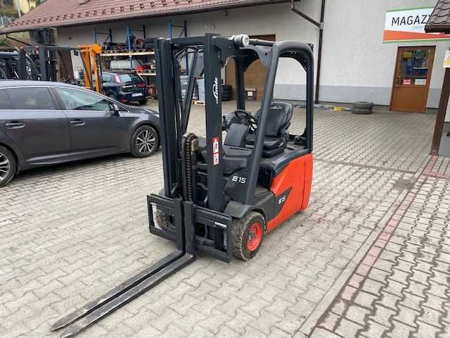Wózek widłowy elektryczny Linde E15-02, 1,5t, 2015r, Duplex 2,8m, UDT