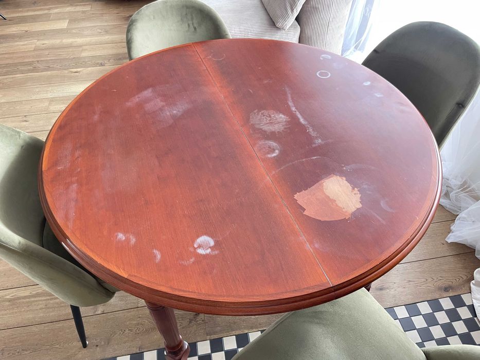 stół okrągły 120 cm lite drewno rozkładany do 230cm