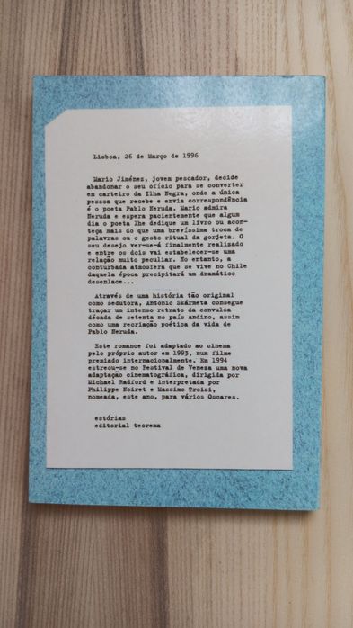 Antonio Skármeta, O Carteiro de Pablo Neruda