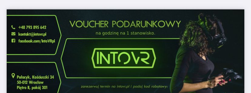 Voucher elektroniczny na VR - godzina grania we Wrocławiu