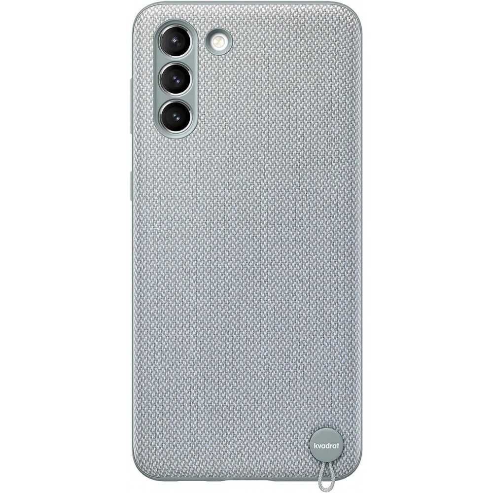 Оригинальный чехол Samsung S21 Plus S21+ Kvadrat Cover Серый