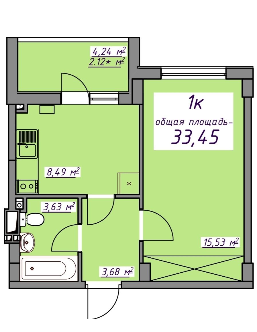 Продам, 1 комнатную кв., по переуступке на ЖК 7 небо,13 оч.,от Хозяина