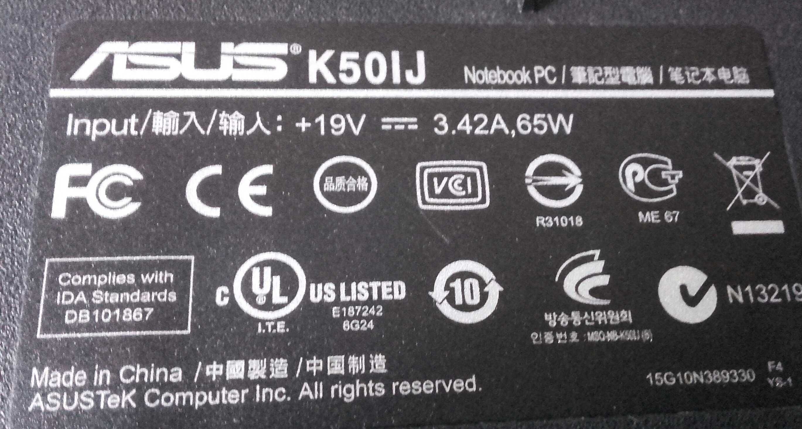 Laptop ASUS K50IJ