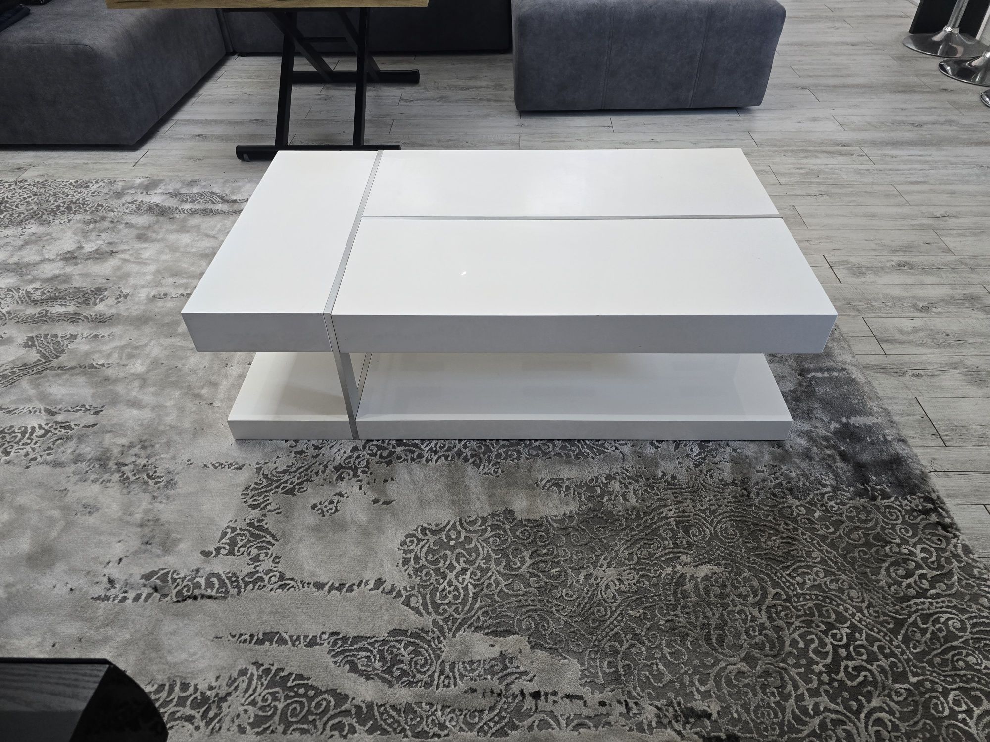 Nowoczesny stolik kawowy lakierowany połysk 120x70x36