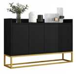 Komoda czarno złota 120cm,nowoczesna,minimalistyczna,bez uchwytów