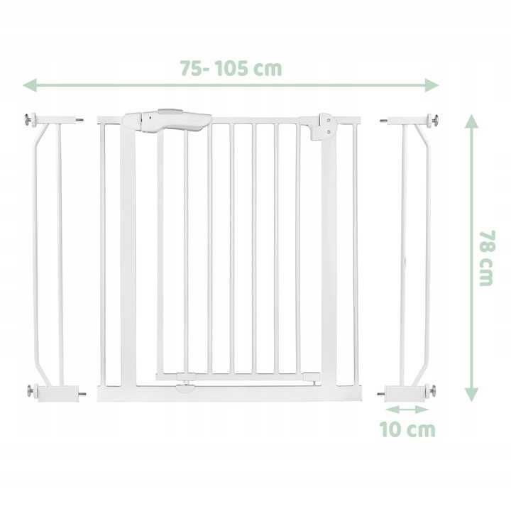 BARIERKA ZABEZPIECZAJĄCA bramka dla dzieci na schody drzwi 75-105cm