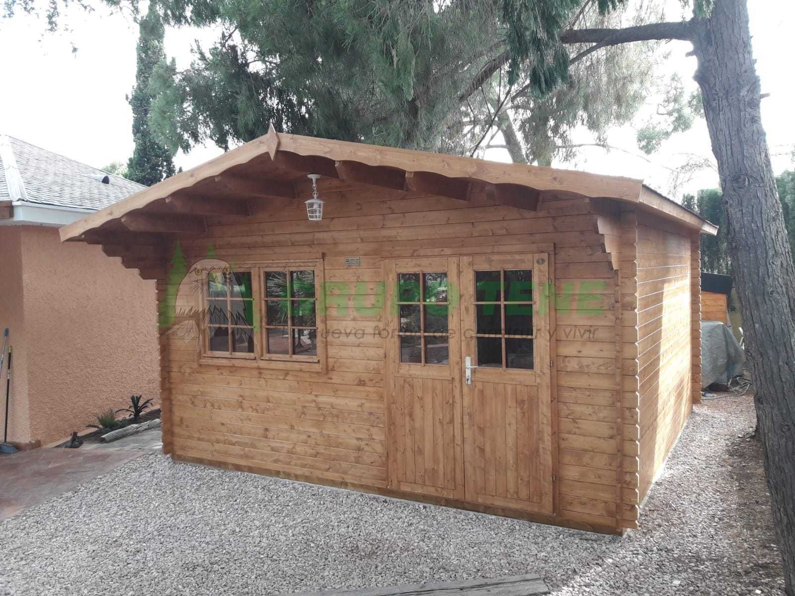 CASA DE MADEIRA COM BANHO 22,5m2 Modelo RAMSI ideal para Turismo Rural