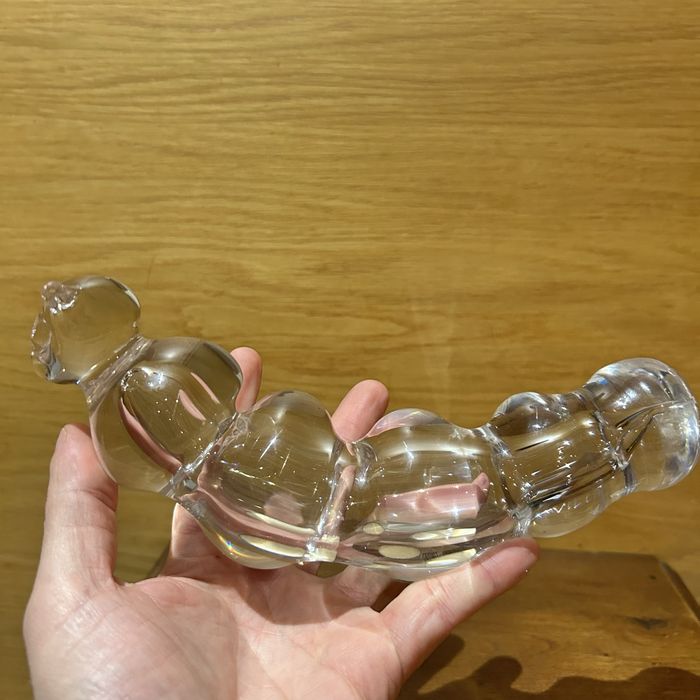 Cristal lagarta da Vilca assinada por Mario Drogi worm estatua crystal