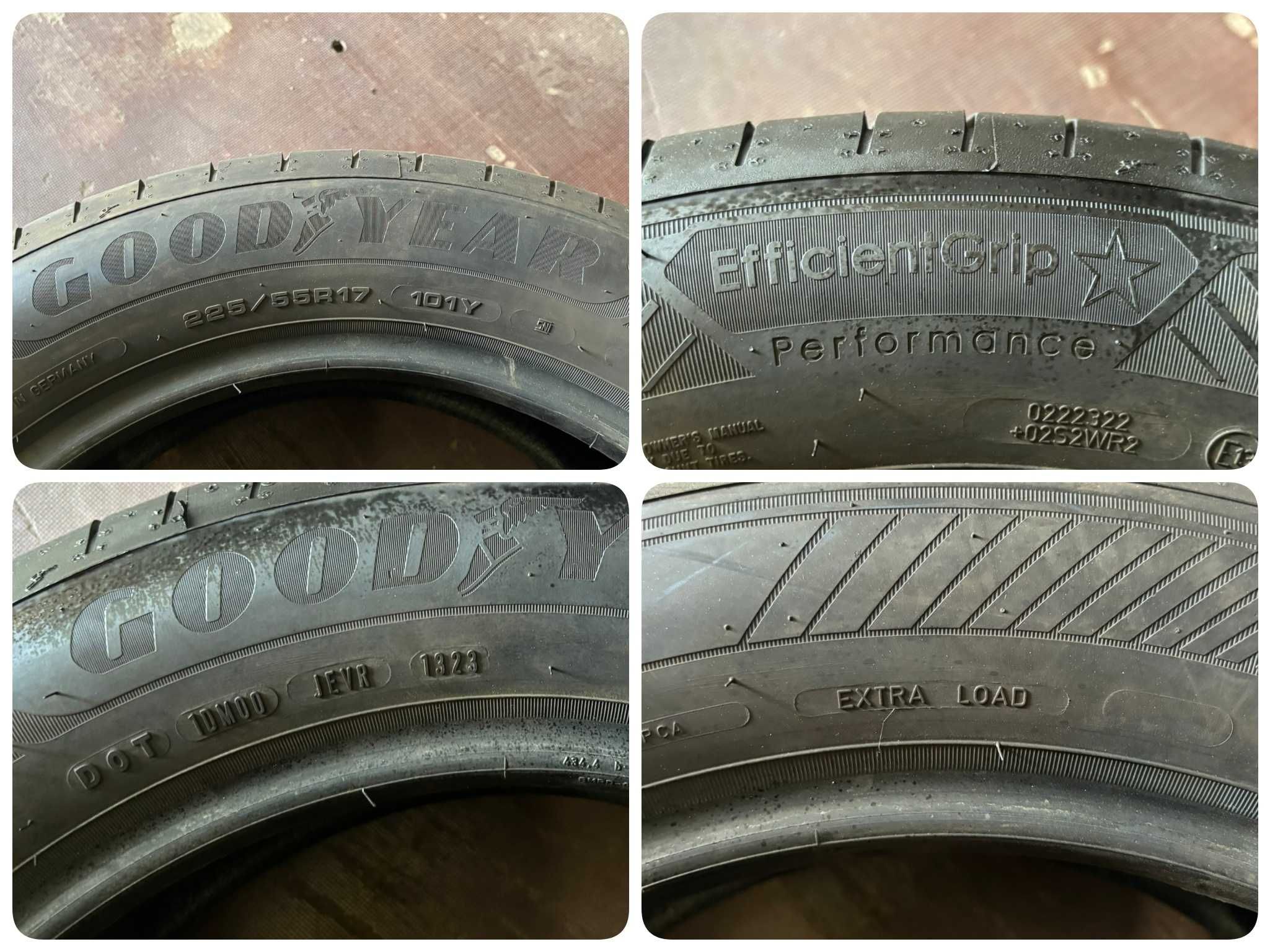 2X OPONY LETNIE 225/55R17 101Y Goodyear EfficientGrip 7.9MM 2023R CAŁE