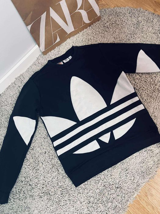 Adidas 13-14 lat bluza czarna dziecięca sport