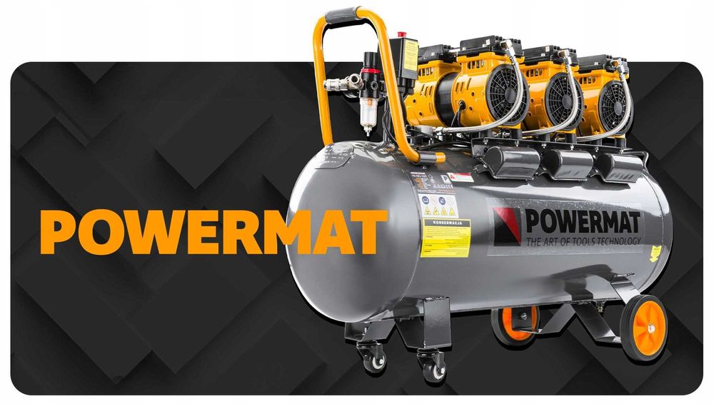 KOMPRESOR Bezolejowy 100L SPRĘŻAR 8 BAR 580l/min 230V CICHY 79dB 4,1KM