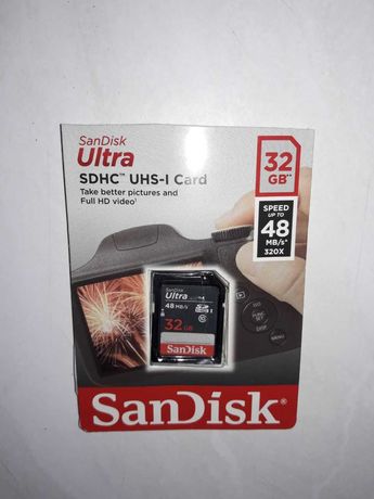 Карта памяти SanDisk Ultra SDHC UHS-I 32Gb Флешка Картка