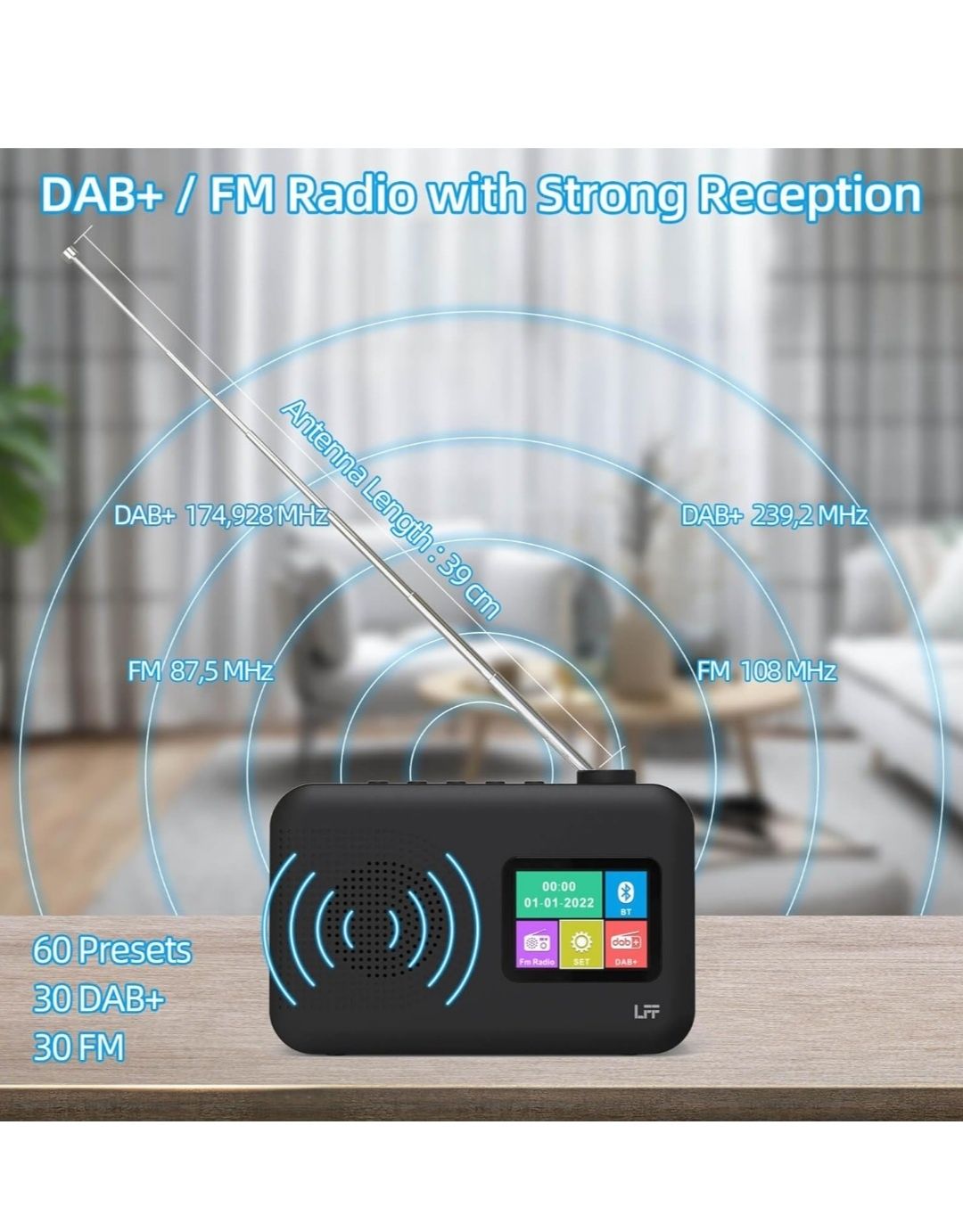 Dab Radio, цифрове радіо LFF Dab, мале цифрове радіо FM, радіо Dab Plu
