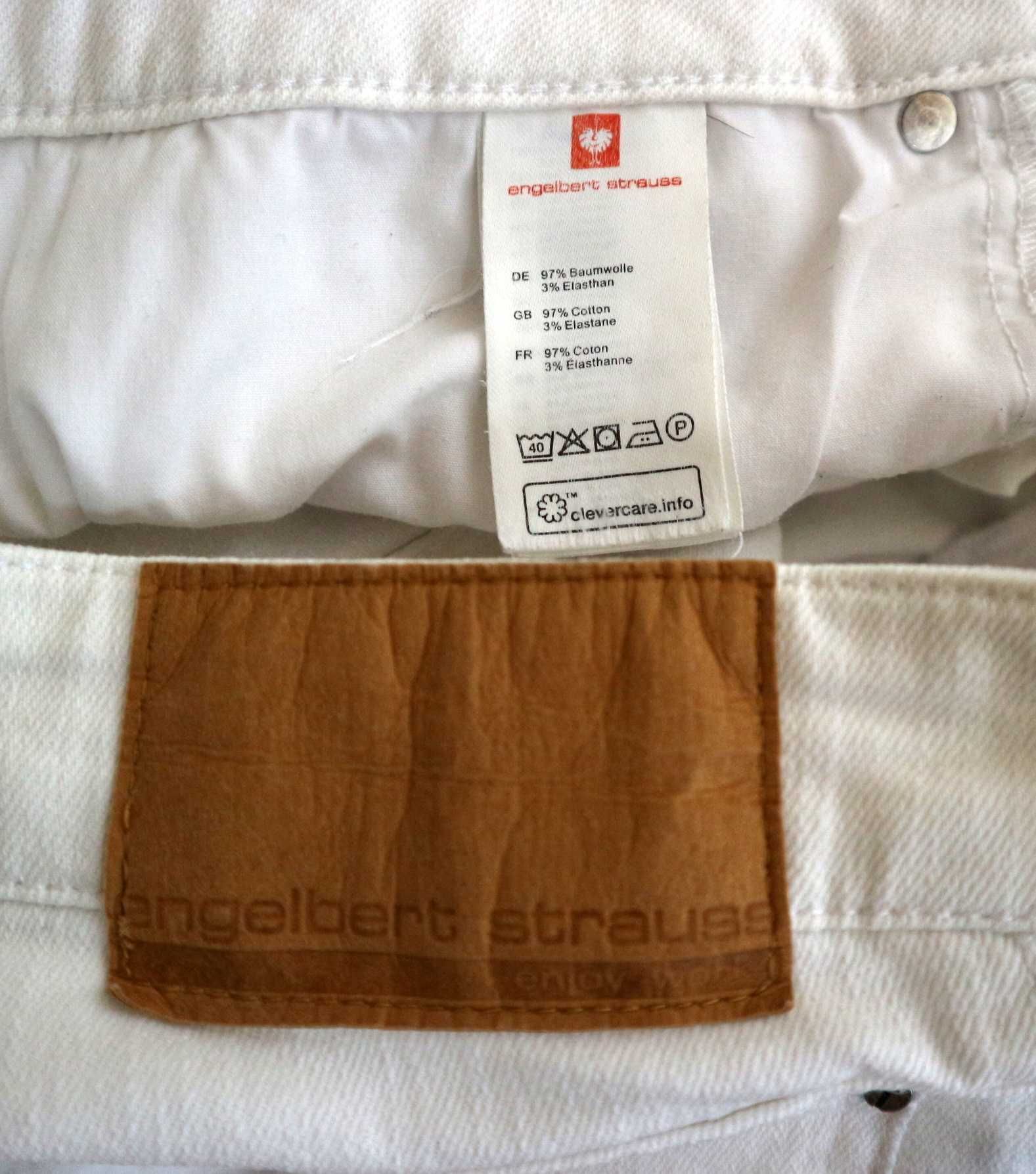 Engelbert Strauss 7-pockets damskie spodnie robocze jeansy białe L