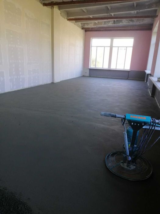 СТЯЖКА підлоги напівсуха, полусухая машинна заливка ПРОМИСЛОВА ПІДЛОГА