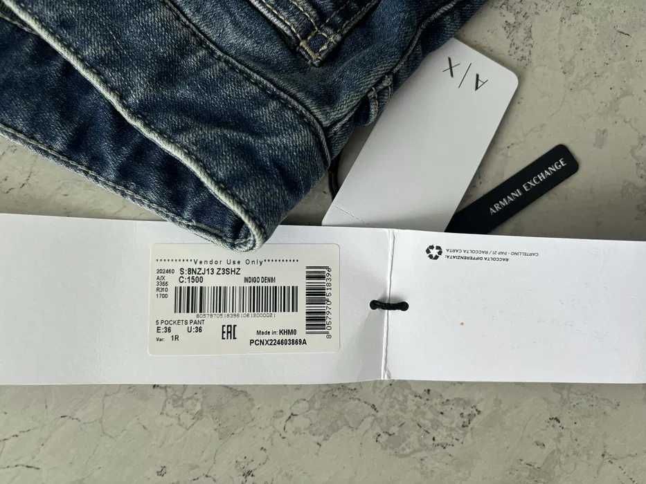Джинси чоловічі Armani Exchange 36 розмір сині фірмові