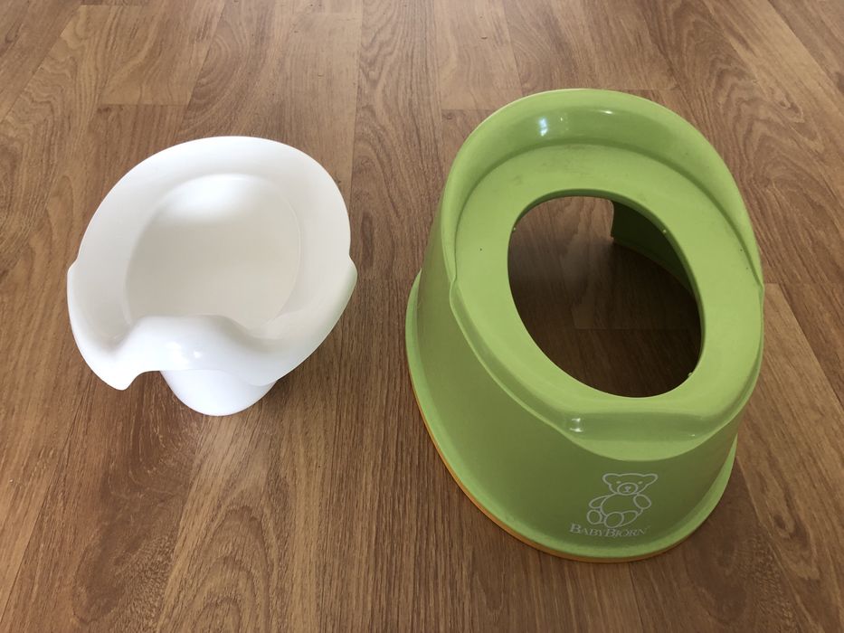 Penico Smart e Banco estável da BabyBjorn amarelo/verde
