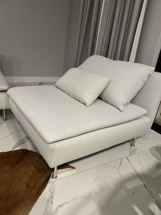 Ikea soderhamn sofa kanapa sekcja dwuosobowa i jednoosobowa bialy