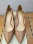 Buty Jennifer cieliste czółenka szpilki mocny połysk rozm. 37