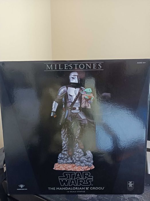 Star Wars Estatua Mandalorian & Grogu