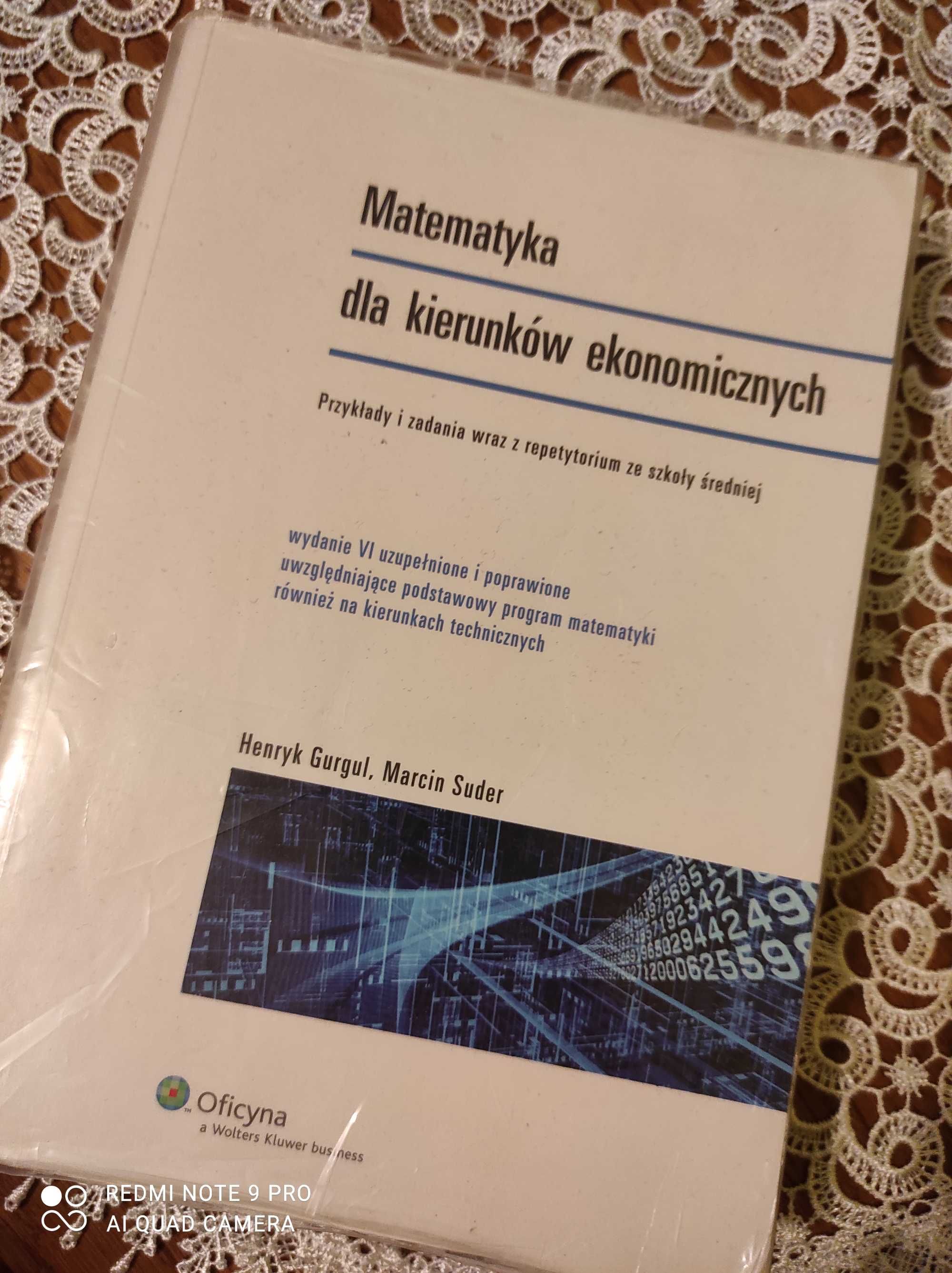 Matematyka dla kierunków ekonomicznych H.Gurgul, M.Suder