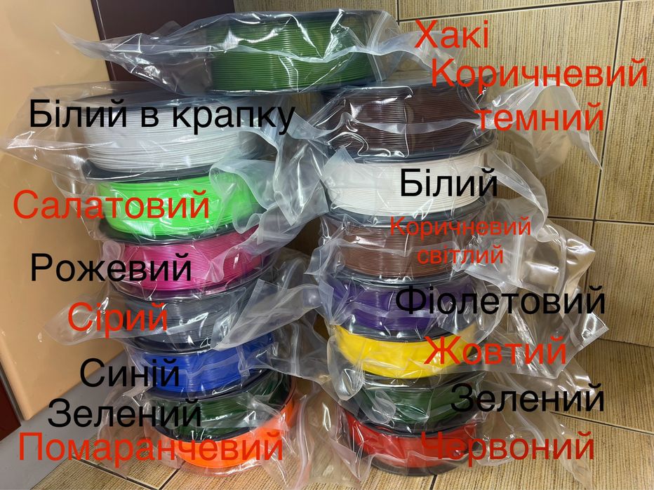 Пластик PLA 3D друк SILK PLA PETG 1 кг філамент моток катушка 3D ручка