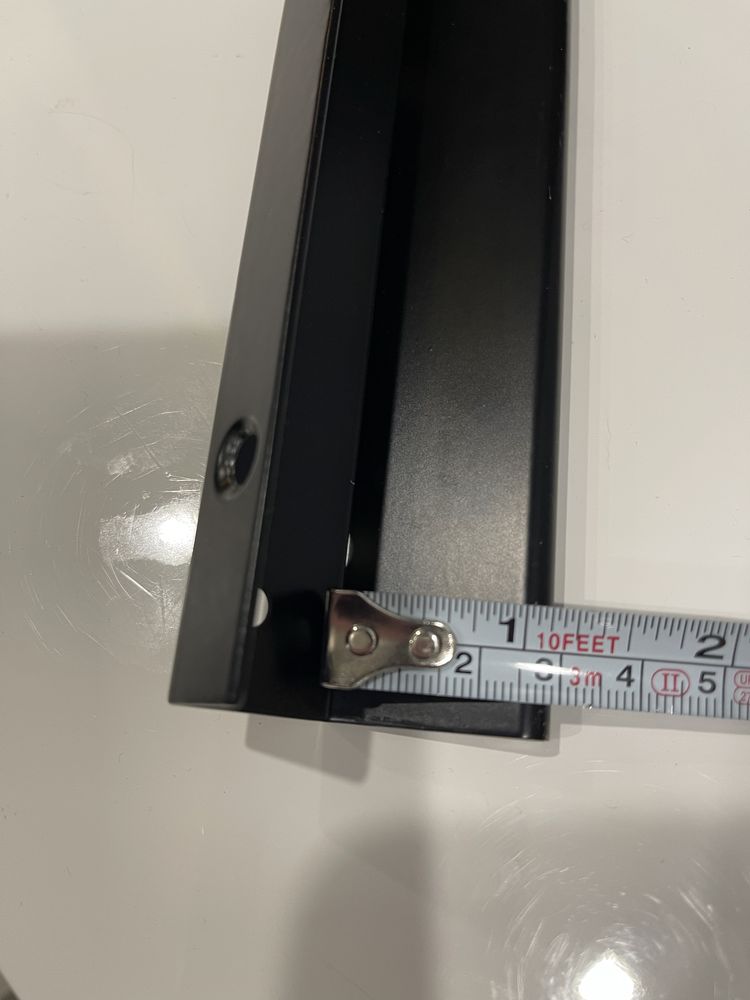 Uchwyt pochwyt krawędziowy metal do szuflady szafki czarny 2szt.  15cm