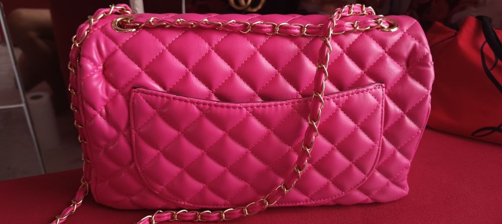 Torebka Chanel CC różowa fuksja piękna