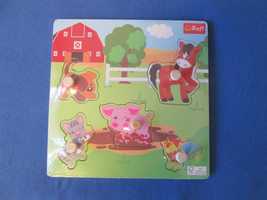 Puzzle drewniane Trefl Wooden Farm - nowe