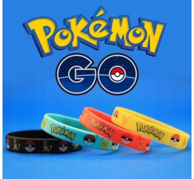 Pokemon Bransoletka Opaska Na Rękę Pikachu Czarna Niebieska Żółta