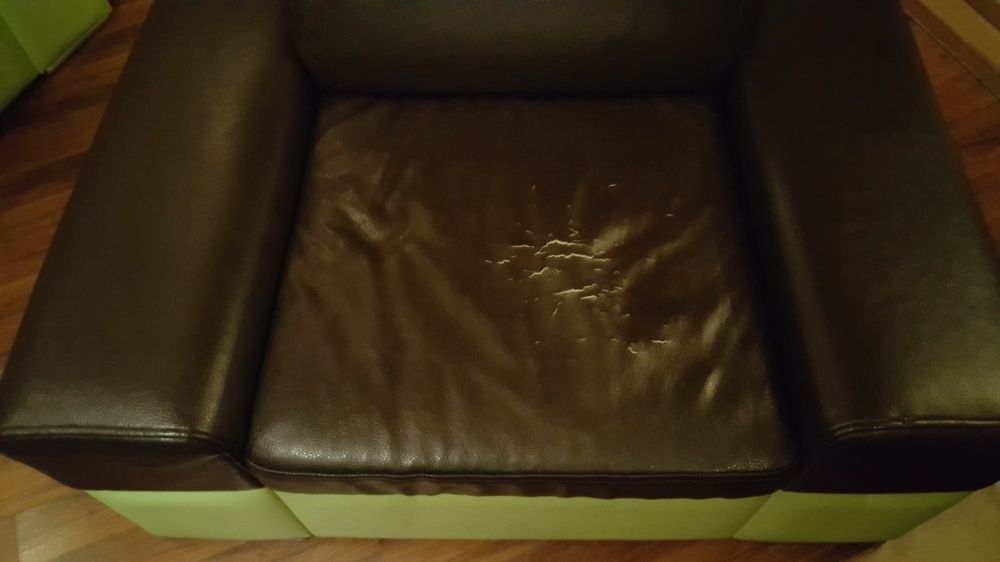 Narożnik Kanapa Sofa eko skóra z zagłówkami do salonu
