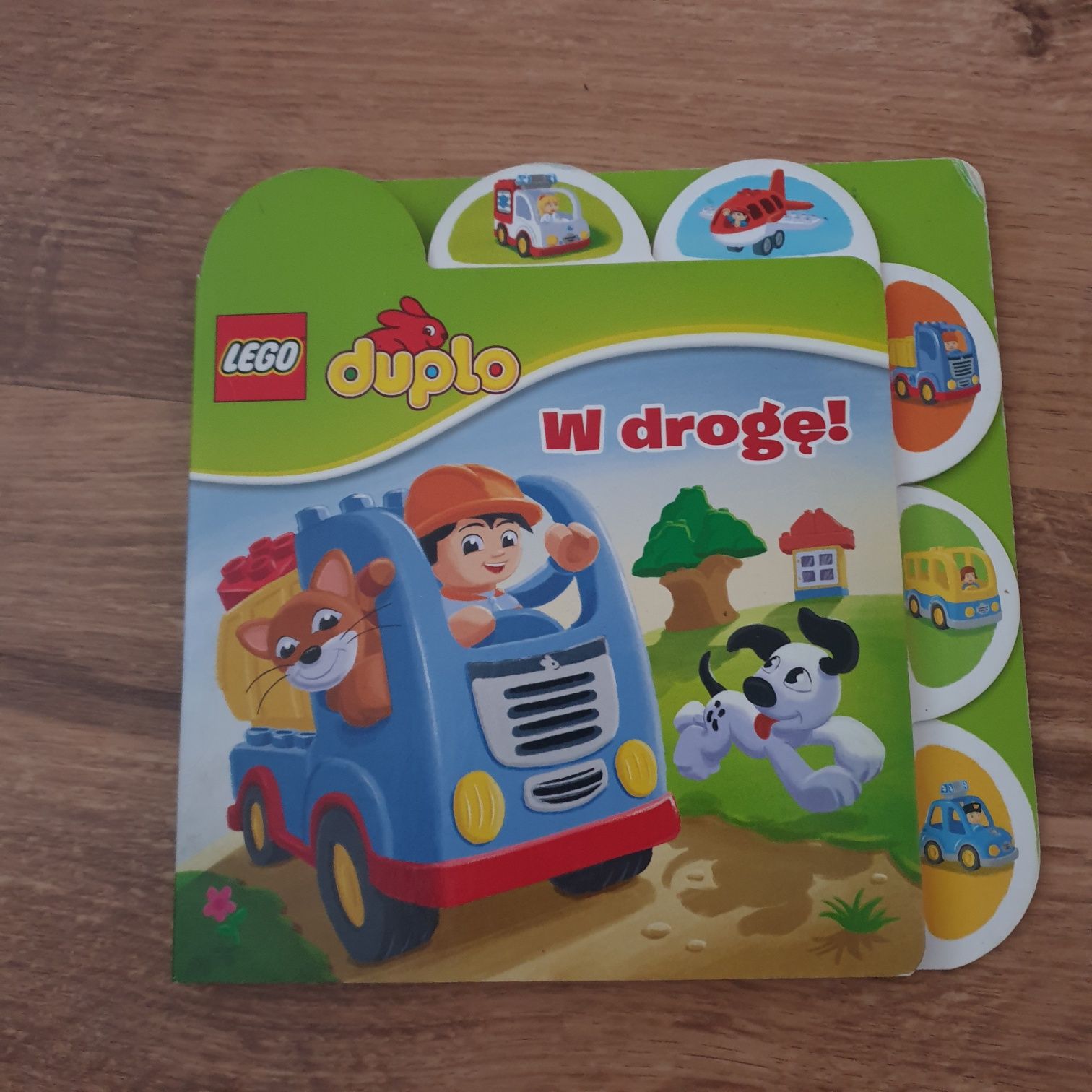 Lego Duplo książeczka kartonowa W drogę Zawody Pojazdy wiek 2+