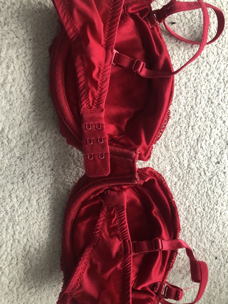 Biustonosz/stanik/ bardodtka 75 C czerwony/malinowy h&m push up