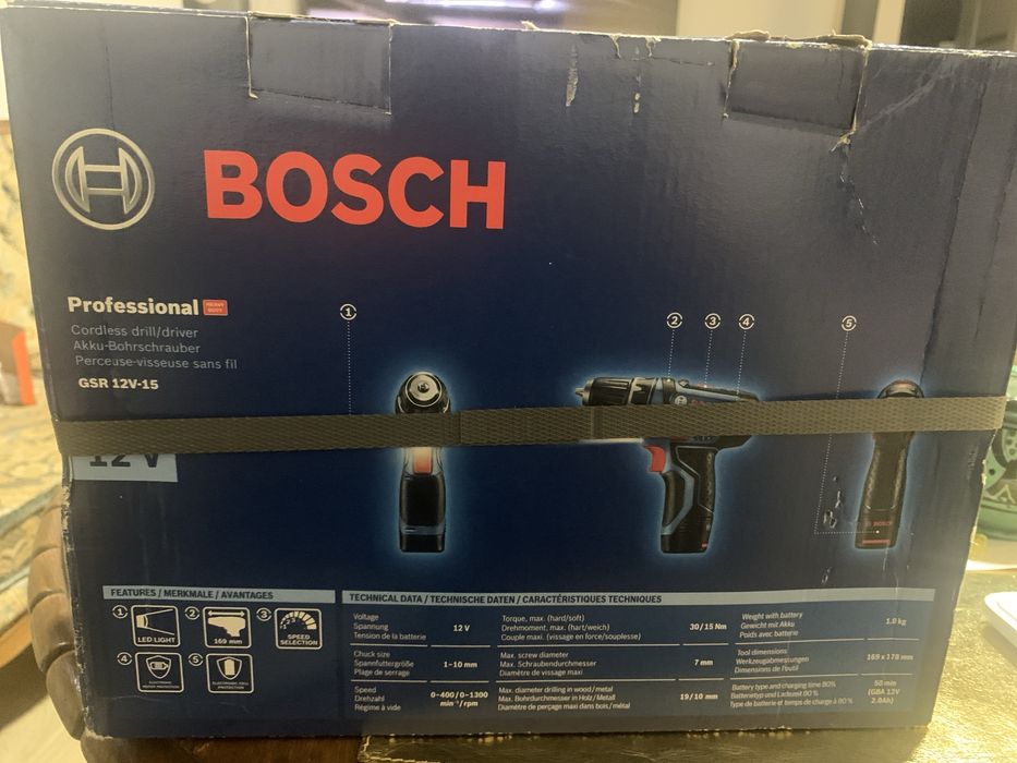 Wkrętarka bosch gsr 12v-15