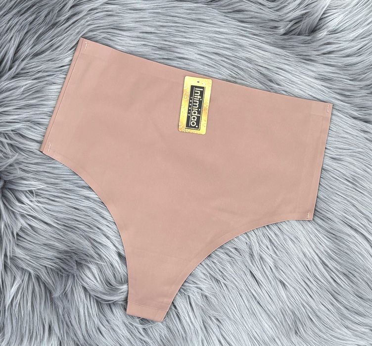 xxl 44 gładkie stringi majtki laserowo cięte wysoki stan intimidao