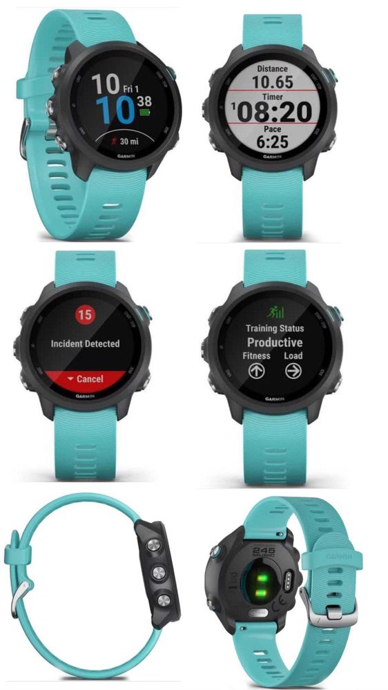 Смарт годинник Garmin Forerunner 245 Music Aqua (010-02120-32)