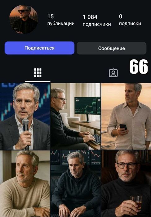 Чоловічий акаунт Instagram 1084 підписників / Accounts Instagram