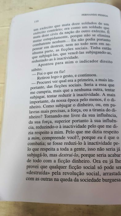 Livro O Banqueiro Anarquista de Fernando Pessoa