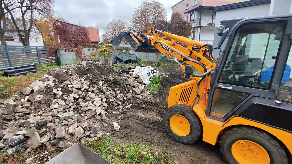 Usługi Mini Koparko-Ładowarka JCB 1CX i wywrotką 3,5 tony