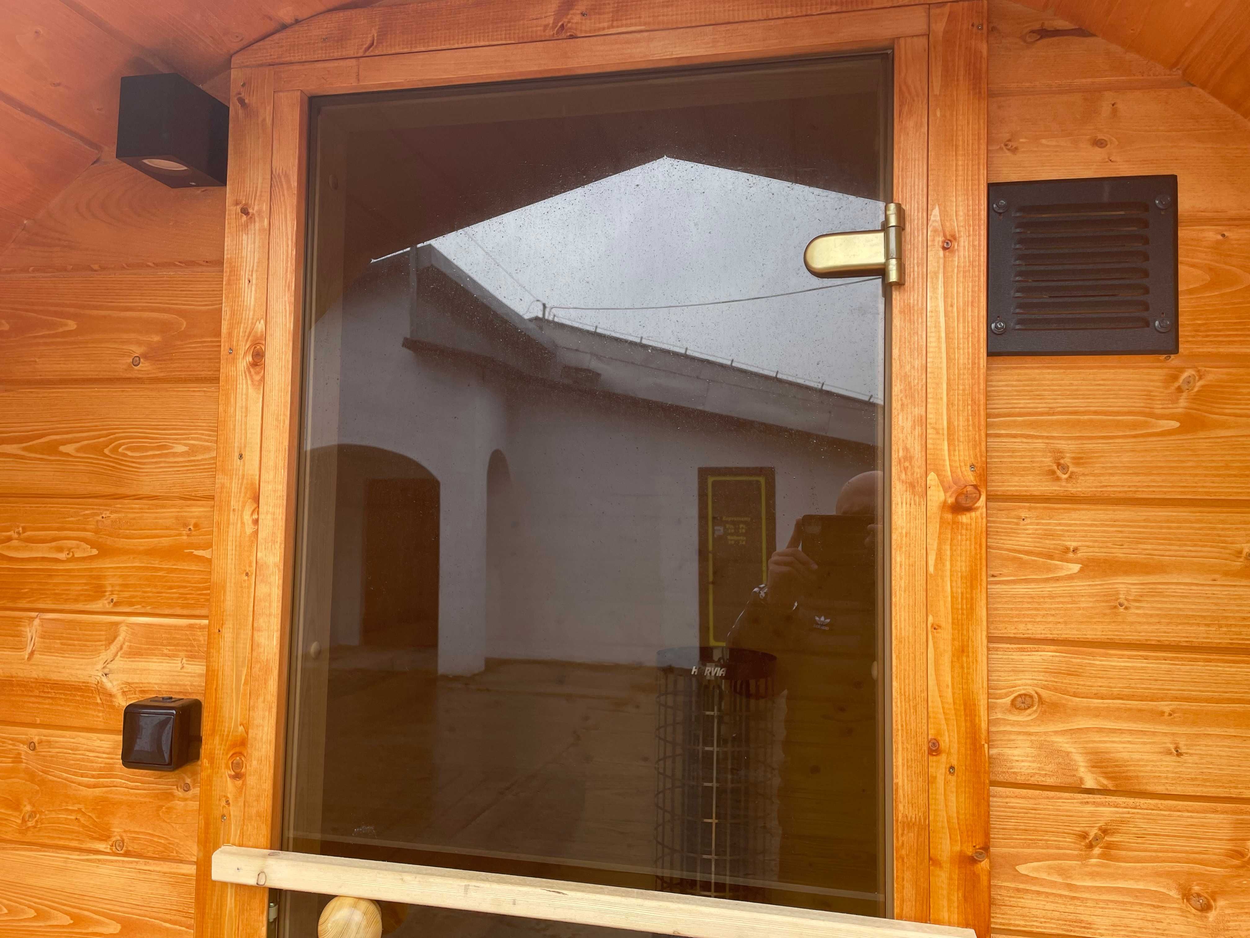 Sauna ogrodowa beczka fińska 2,70 m Piec LED RATY RATY