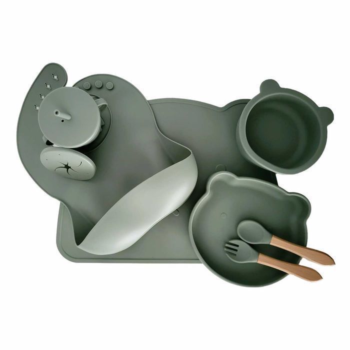 Conjunto refeição bebe silicone