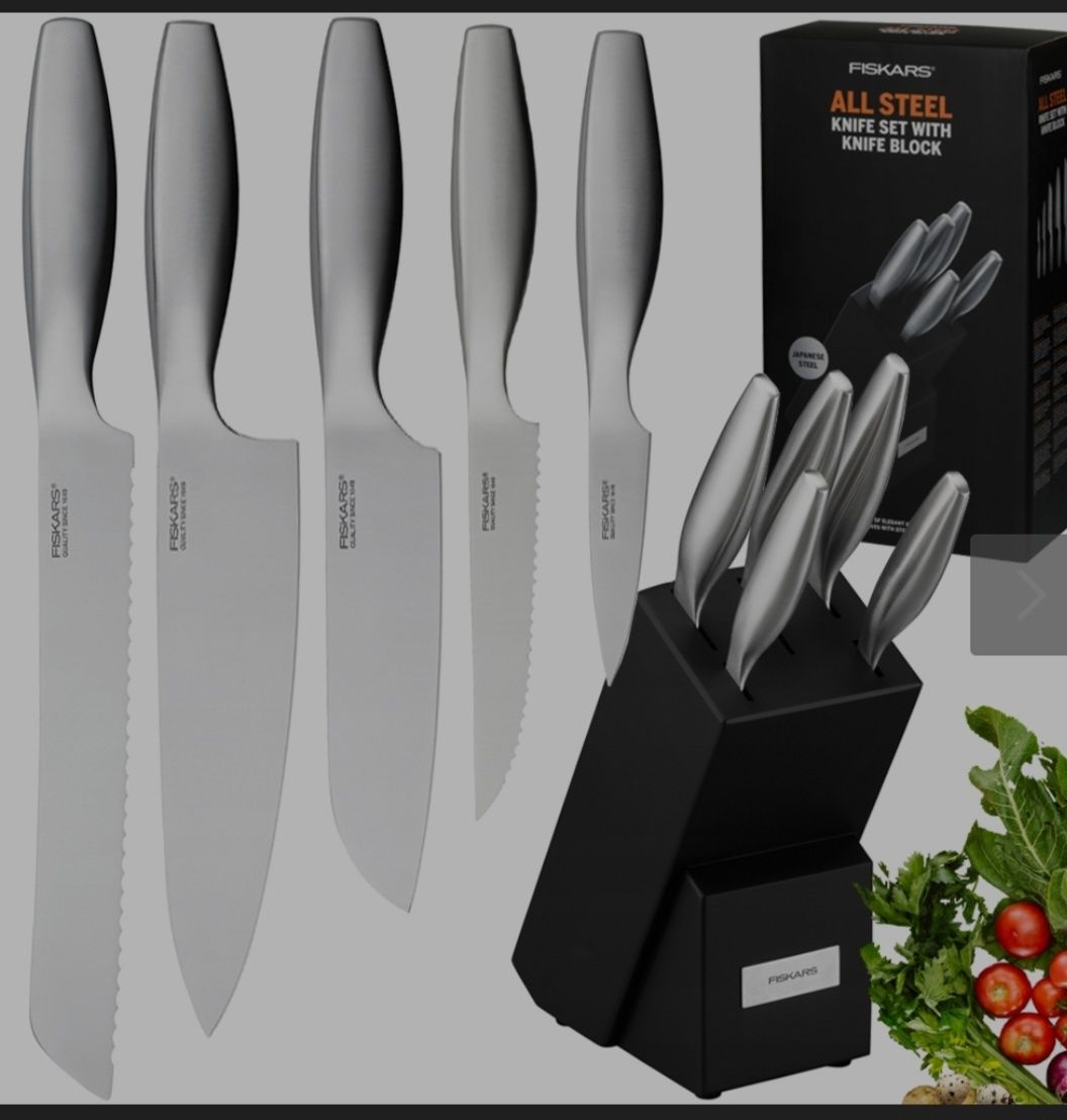 Komplet noży w bloku Fiskars All Steel 5 szt.