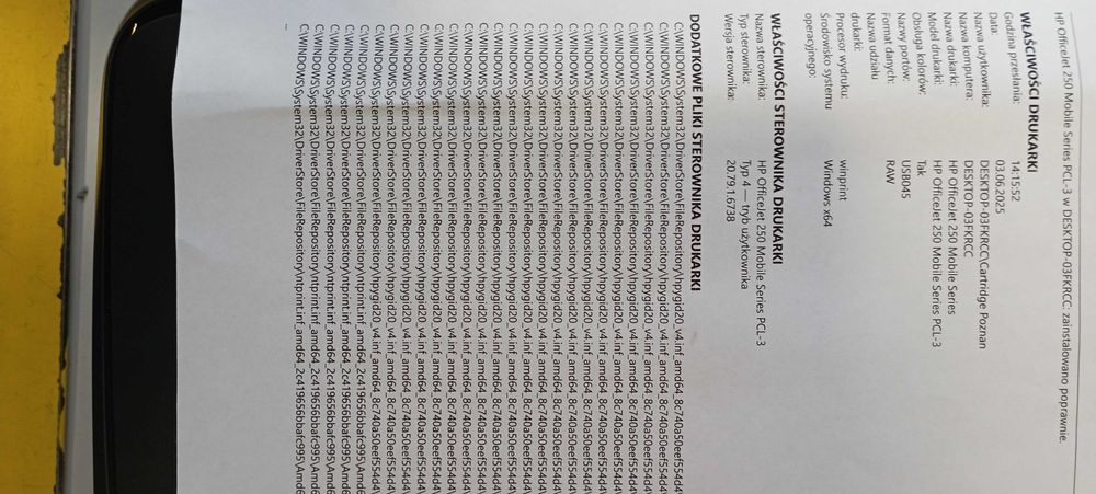 Drukarka HP OfficeJet 252 Mobile (USZKODZONA)