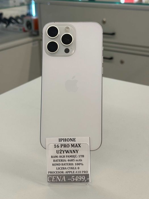 iPhone 16 Pro Max 1TB Bat 100% Topcase Vivo *Raty 0%*
